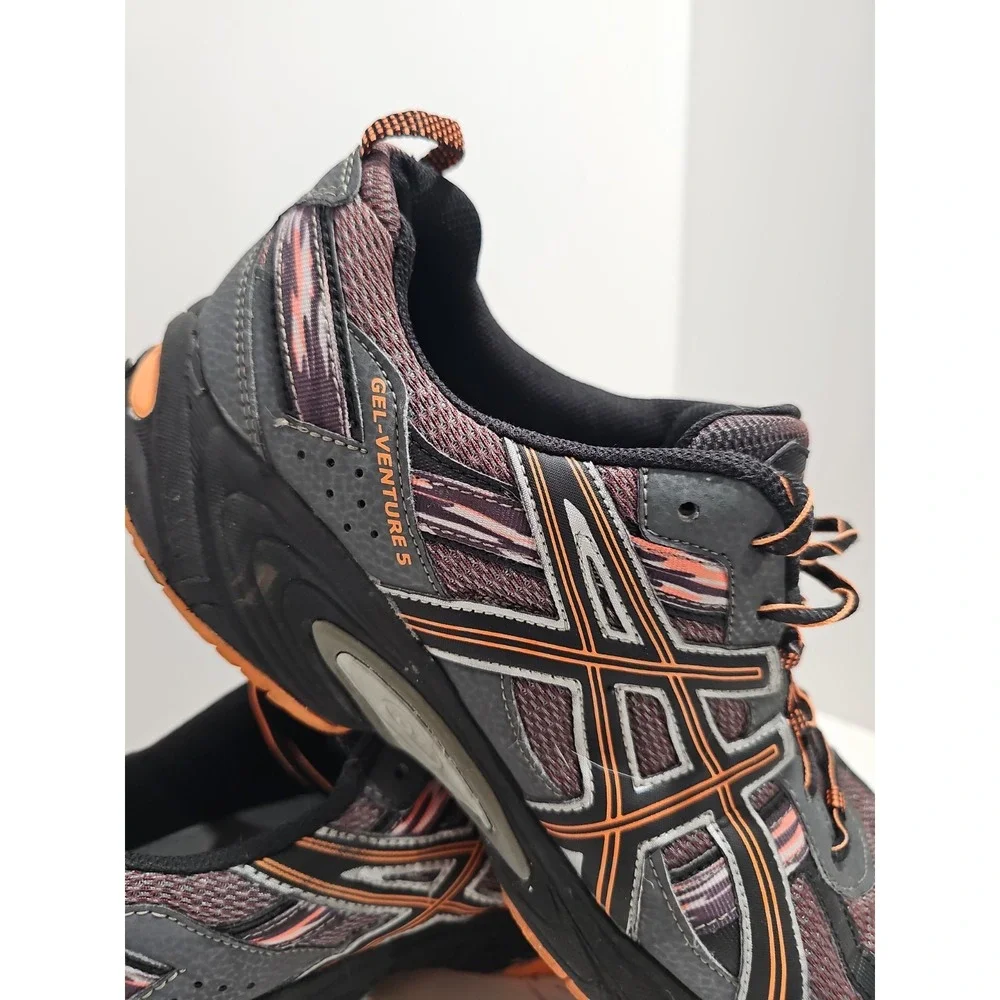ASICS GEL Venture 5 Orange Grey mens Running Shoes Low Top Sneakers Size 13 US